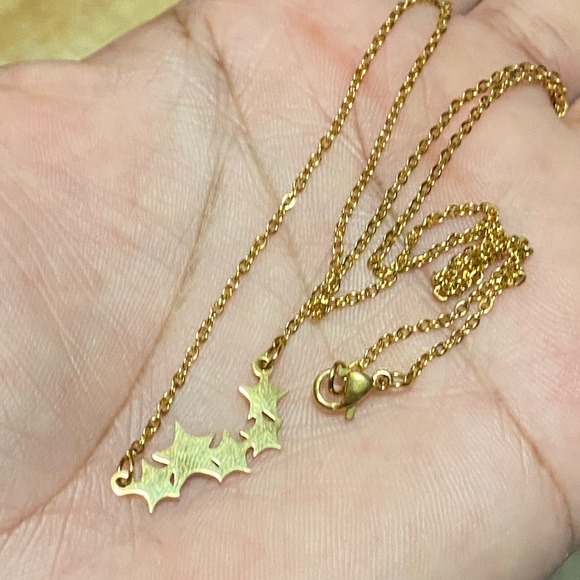 Jewelry - 2/$15 NEW Gold Star Stud Earrings and Necklace set
